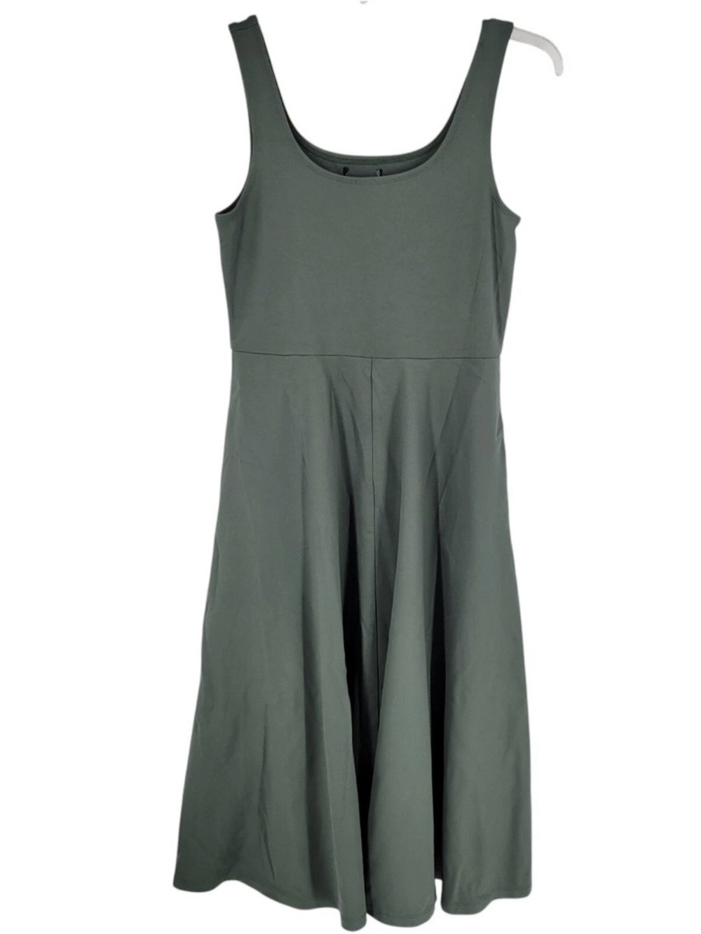 Sleeveless Green Fit-and-Flare Dress